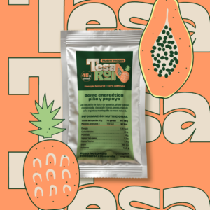 barra energética de piña y papaya